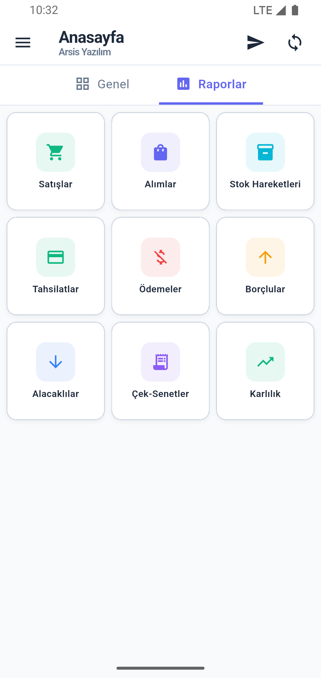 Arsis Yazılım — Raporlar Paneli