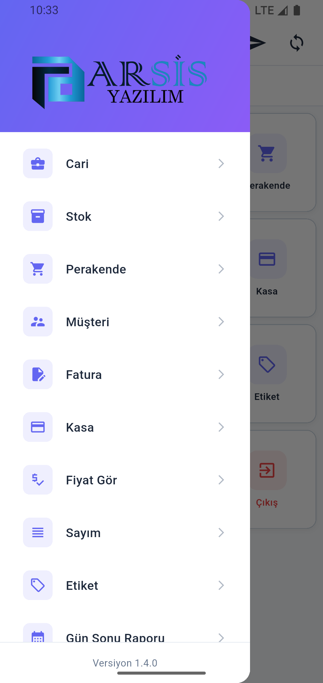 Arsis Yazılım — Hızlı Menü